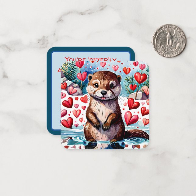 'kort för hjärtblanka barn i klassrummet Valentine Anteckningskort (Fram/Back In Situ)