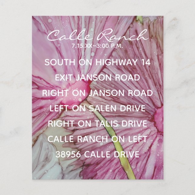 Kort för hölje i bröllop-turkos och lavender (Framsida)