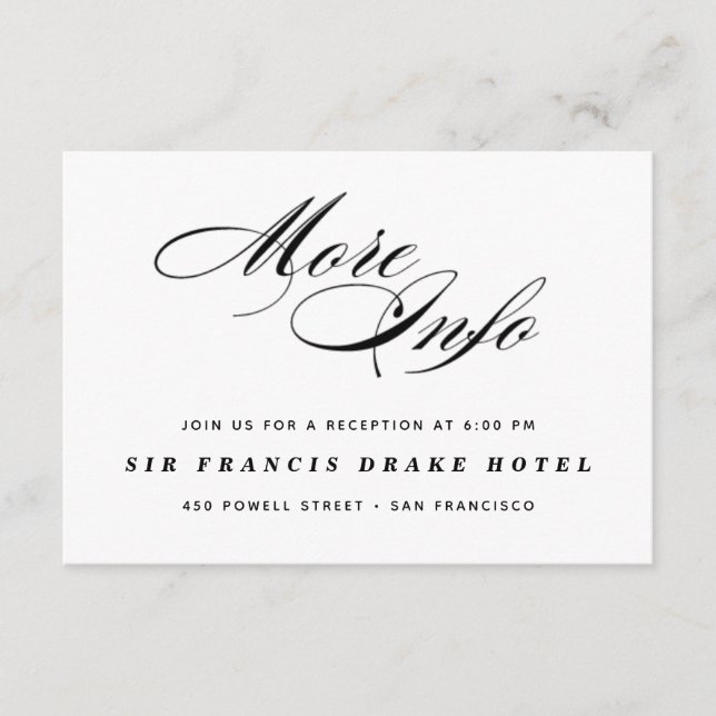 Kort för hölje i elegant bröllop (Framsida)