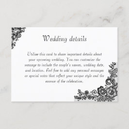 Kort för hölje i elegant bröllop med Anpassade M