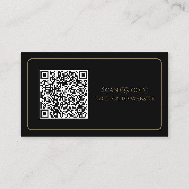 Kort för hölje i elegant, svart och Guld (Baksida)