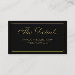 Kort för hölje i elegant, svart och Guld