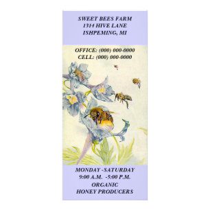 Kort för HONUNGBI- & för MORGONHÄRLIGHETBLOMMOR