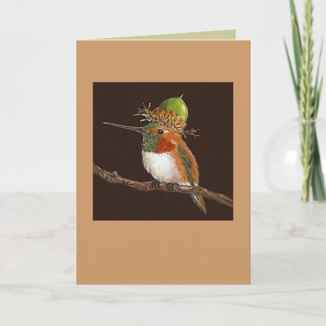 Kort för hummerfåglar, (Rufous) (Framsida)