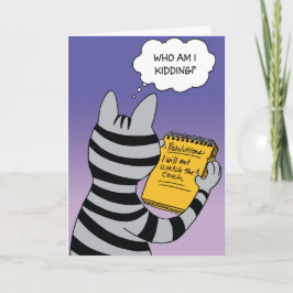 Kort för humor för nytt år för kattupplösningar