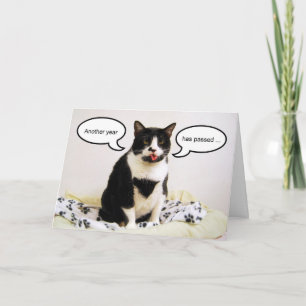 Kort för humor för smokingkattfödelsedag
