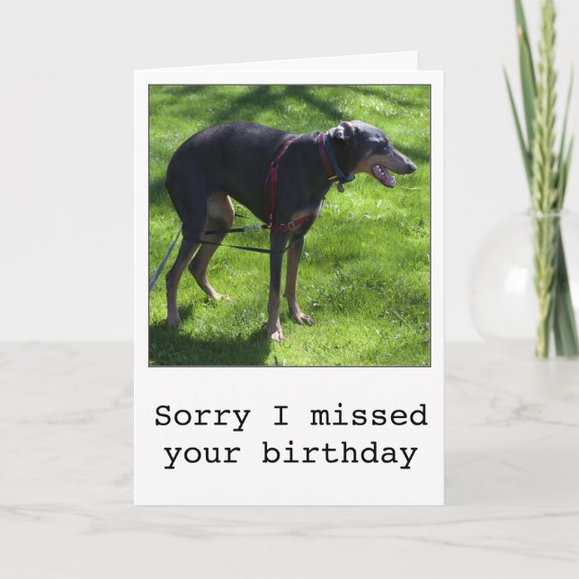 Kort för hund på födelsedagskalender (Framsida)