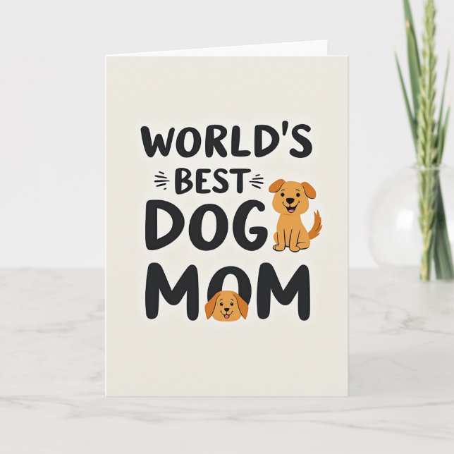 Kort för hundmamma som älskar sin hund (Framsida)