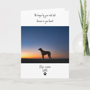Kort för hundsympati för bortgång med foto