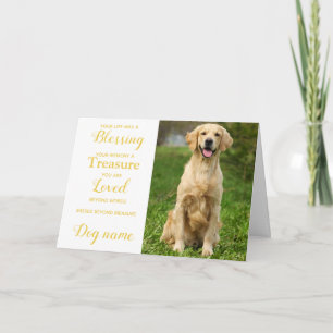 Kort för hundsympati för bortgång med foto