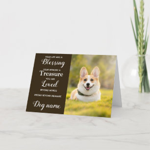 Kort för hundsympati för bortgång med foto