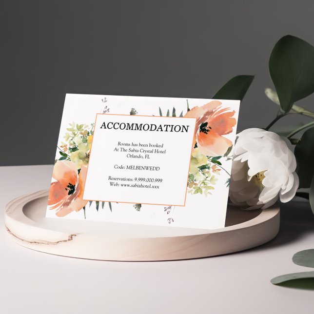 Kort för hytt av persiko-Blommigt (Skapare uppladdad)