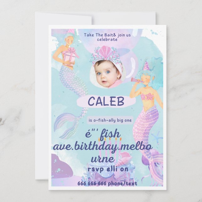 kort för inbjudan att anmäla födelsedag (Framsida)