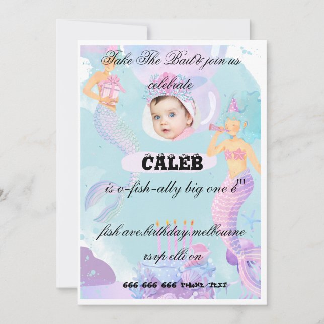 kort för inbjudan att anmäla födelsedag (Framsida)