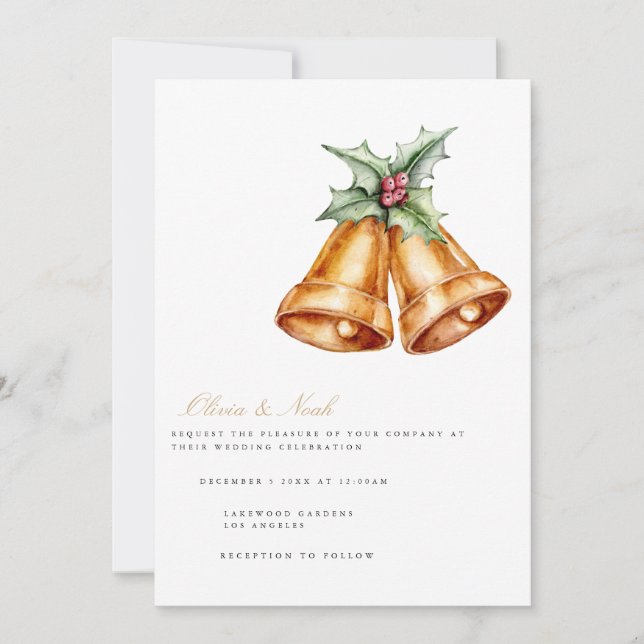 Kort för inbjudan att bjuda in julklapp till elega (Framsida)