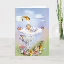 Kort för inbjudan för babydopchristening