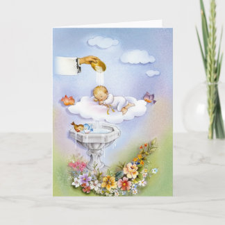 Kort för inbjudan för babydopchristening