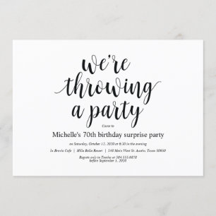 Kort för inbjudan till födelsedagspartiet