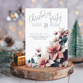 Kort för inbjudan till julfest för elegant
