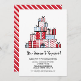 Kort för inbjudan till Julfest om julgåvor