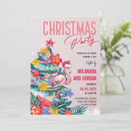 Kort för inbjudan till tropisk julfest