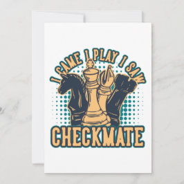 Kort för inbjudan till vintage-chess-turnering