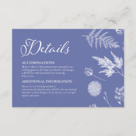 Kort för information om botaniskt periwinkle-kort