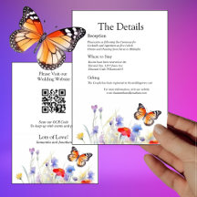 Kort för information om vattenfärg-Butterfly och j