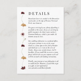 Kort för information om Wildblomma Bröllop som try