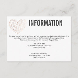 Kort för informationshölje | Geometrisk Ro Guld