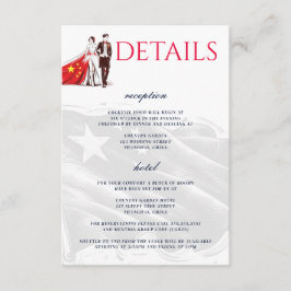 Kort för inhägnad för kinesiskt par