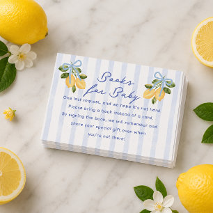 Kort för inneslutning för Lemon Baby Shower-böcker