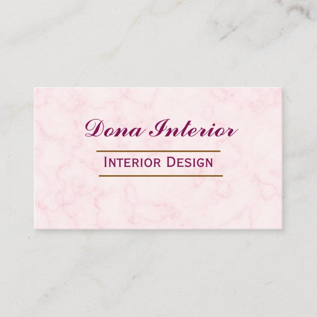 Kort för inredningsdesigner (Framsida)