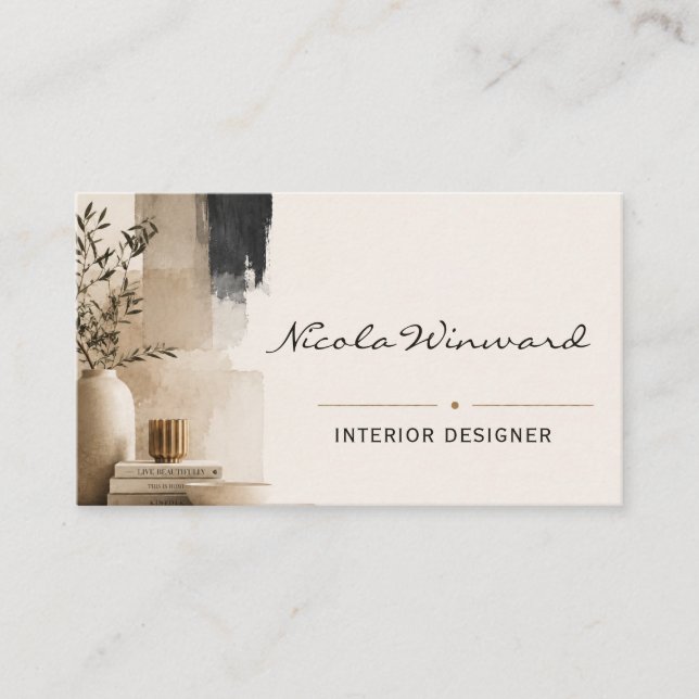 Kort för inredningsdesigner (Framsida)