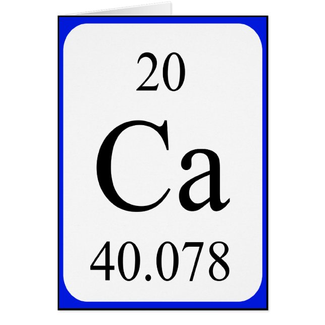 Kort för inslag 20 - Calciumvit (Framsidan)