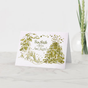 Kort för italiensk jul och för nytt år