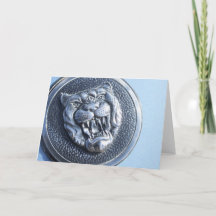 Kort för jaguaremblemhälsning