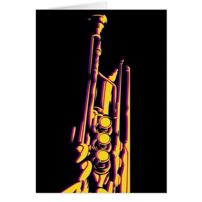 Kort för Jazztrumpetspelare (Framsidan)