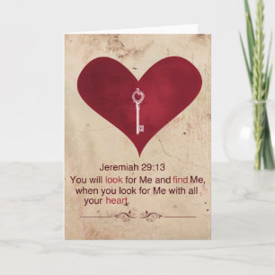 Kort för Jeremiah 29:13hälsning