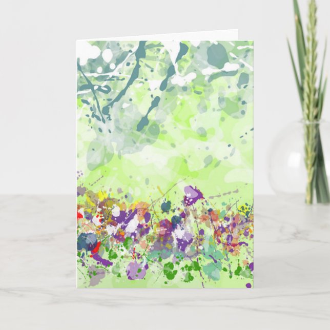 Kort för jodblommor - tomt invändigt (Framsida)
