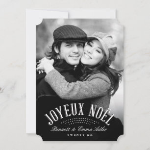 Kort för Joyeux Noel helgdagfoto