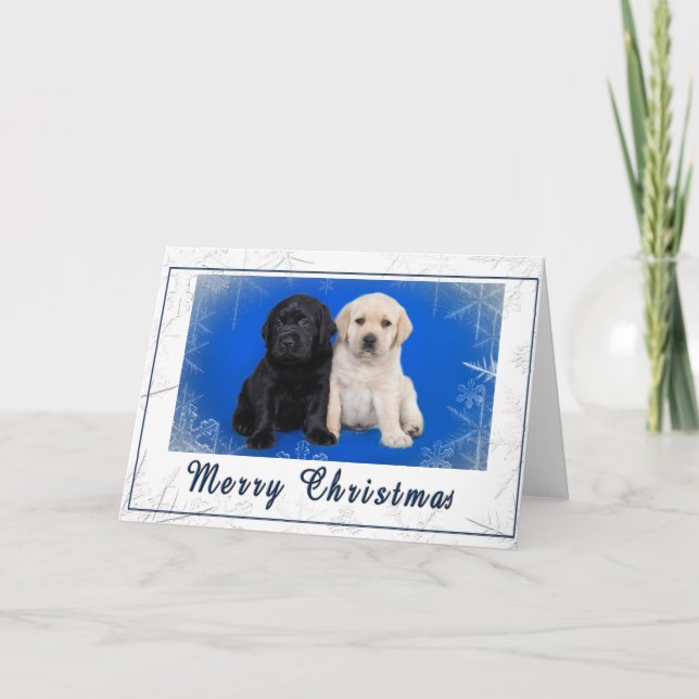 Kort för jul för Labrador retriever (Framsida)