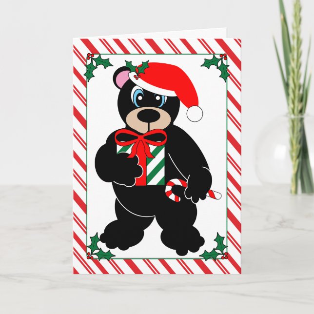 Kort för julbjörnhälsning (Framsida)