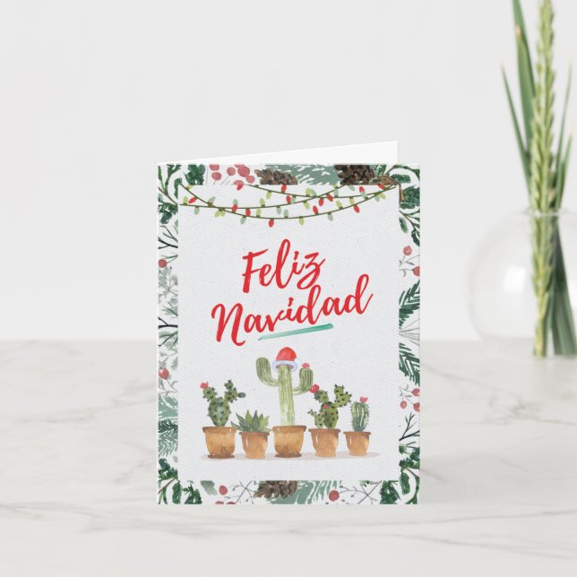 Kort för julhälsning - Feliz Navidad (Framsida)