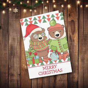 Kort för Julhälsningar julklapp för Cute Retro