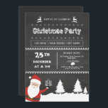 Kort för julinbjudan till Chalkboard Stil<br><div class="desc">Elegant Chalkboard jul Party / Julfest bjudande mall . Underbar till använda till middag party,  imponera på dina vänner med den här julfestens festinbjudan.</div>
