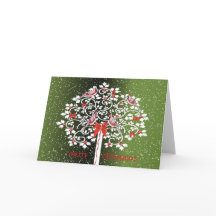 Kort för julkardinalhälsning