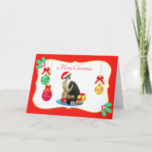 Kort för julMerlin katt