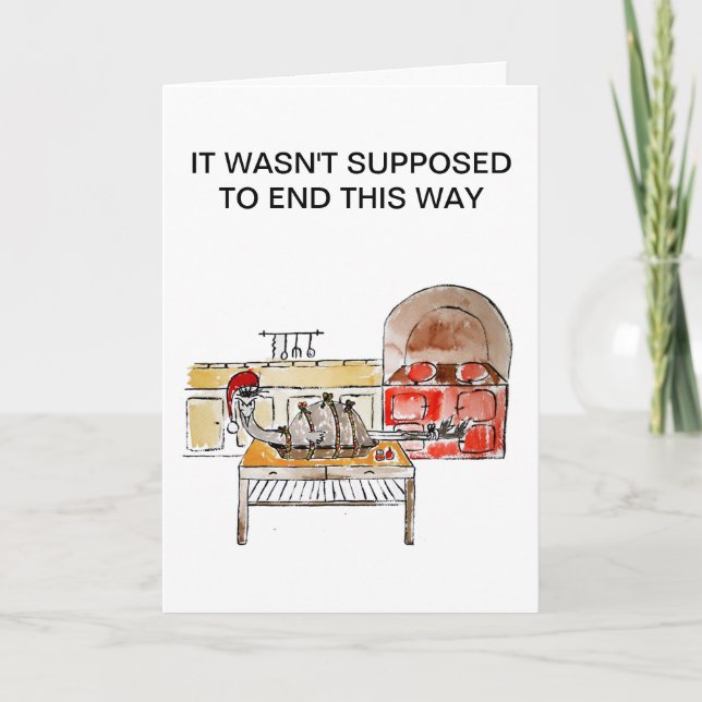 Kort för julmiddaghälsning (Framsida)