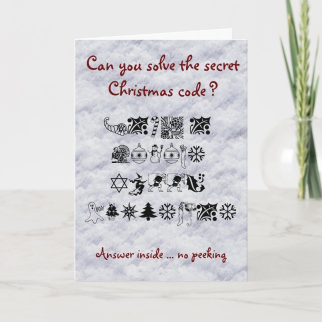 Kort för julpuzzel (Framsida)